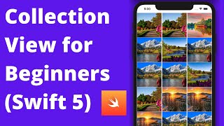 Create Collection View for Beginners Swift 5 Xcode 12 iOS  2020 iOS Development [upl. by Lobiv]