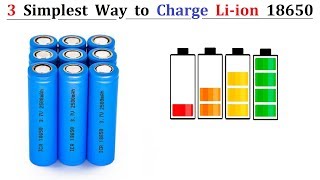 How to Charge 18650 Liion Battery Pack DIY  3 Easy Ways [upl. by Fina]