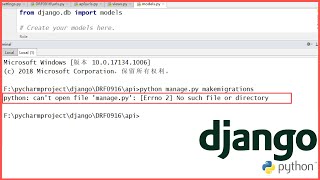 cant open file managepy Errno 2 No such file or directory  django tutorial [upl. by Prowel772]