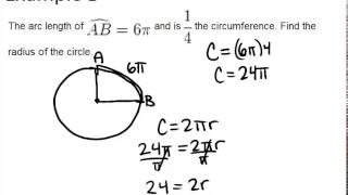 Arc Length Examples Geometry Concepts [upl. by Mann181]