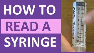 How to Read a Syringe 3 ml 1 ml Insulin amp 5 mlcc  Reading a Syringe Plunger [upl. by Ysiad]