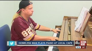 Homeless man entertains inspires with piano performances [upl. by Nyltyak762]