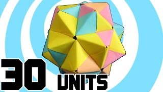 Modular Origami Icosahedron 30 Sonobe Units [upl. by Marleah]