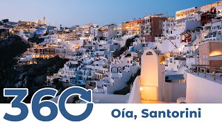 Santorini Tour Oia The Best of the Greek Island Virtual video 360 [upl. by Oiludbo731]