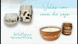 Como hacer velas con cera de soja [upl. by Acyre]