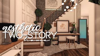 Bloxburg  Aesthetic TwoStory Home  110k  Speedbuild [upl. by Nomrej895]