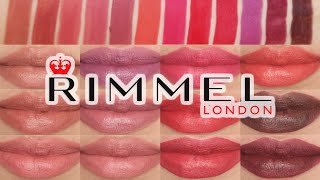 Rimmel Lipstick Swatches  Lasting Finish Extreme Lipstick Lip Swatches [upl. by Ardene628]