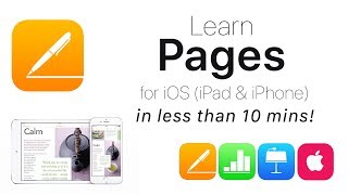 Complete Pages for iOS Tutorial  Full quick classguide  EXTRAS iPad amp iPhone [upl. by Landy]