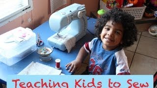 Teaching Kids to Sew Tips amp Ideas [upl. by Anairo]