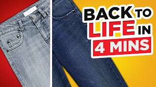 Bring Your Jeans Back To Life In 4 Minutes How To Dye Your Jeans [upl. by Ahsekim]