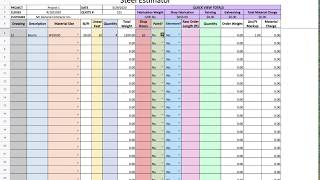 Structural Steel Estimating Spreadsheet SMALL FABRICATORS ONLY [upl. by Irotal463]