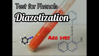 Test for Phenols  Azo dyes Diazotization [upl. by Zug140]