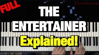 HOW TO PLAY  THE ENTERTAINER  BY SCOTT JOPLIN PIANO TUTORIAL LESSON [upl. by Rolf]