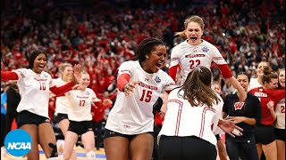 Wisconsin vs Nebraska 2021 NCAA volleyball championship highlights [upl. by Lenoil362]