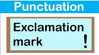 EXCLAMATION MARK  English grammar  How to use punctuation correctly [upl. by Afrika]