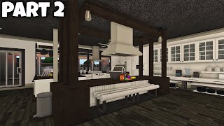 Bloxburg Modern Lakefront Mansion Speedbuild Part 24 Interior [upl. by Ravahs]