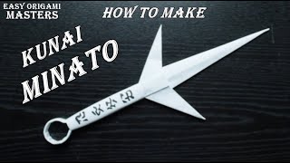 How to make Kunai Minato from paper Ninja weapon [upl. by Yrneh652]