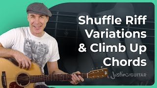 Shuffle Riff Variations  Blues Guitar for Beginners [upl. by Giusto717]