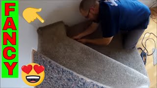 HOW TO CARPET ODD SHAPED STAIRS [upl. by Heriberto]