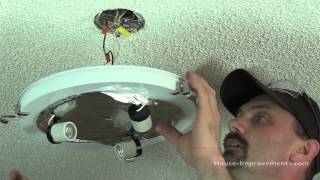 How To Replace A Ceiling Light Fixture [upl. by Sucitivel]