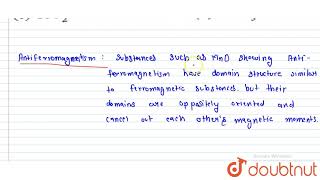 Which substance shown antiferromagnetism [upl. by Noicnecsa]