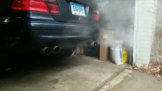 Mercedes Benz CLK430 straight pipe exhaust [upl. by Esialb688]