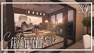 Contemporary Apartment 33k No Gamepass Bloxburg Speedbuild [upl. by Haleemak]