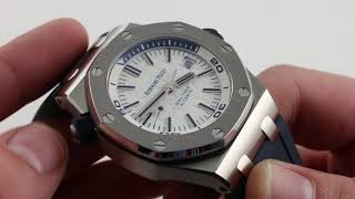 Audemars Piguet Royal Oak Offshore Diver 15710ST Luxury Watch Review [upl. by Ahsienauq192]