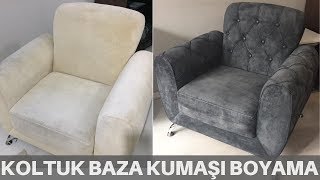 KOLTUK KUMAŞI ve BAZA BOYAMA Desen Kumaş Boyası [upl. by Gio]