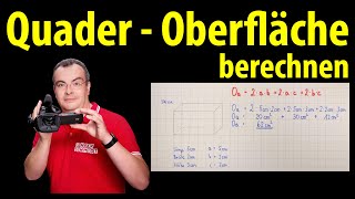 Quader  Oberfläche berechnen  Lehrerschmidt [upl. by Barcus]