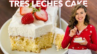 Easy Tres Leches Cake Recipe  Three Milk Cake [upl. by Verge]