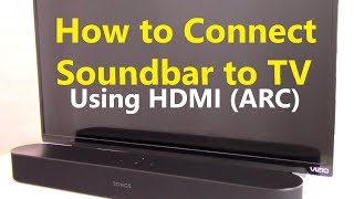 How to Connect Soundbar to TV using HDMI ARC [upl. by Eilarol30]