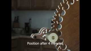 Wooden Gear Clock Remontoir Rewinder [upl. by Yrtnej]