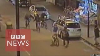 Shocking CCTV of teen bike murder  BBC News [upl. by Marthe509]