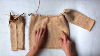 Joining Sleeves to Body Tutorial  Purl Soho [upl. by Annairt]