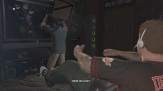 GTAV Michael Smashes Jimmys TV [upl. by Lock607]