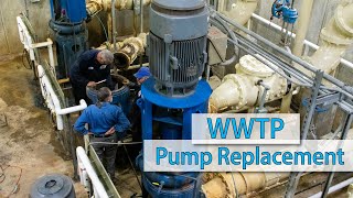 Sewage Treatment Plant Pump Removal and Replacement  Siewert Equipment Certified Service [upl. by Sumerlin]