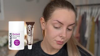 REFECTOCIL EYEBROW TINT TUTORIAL  TINT BROWS AT HOME [upl. by Tellford]