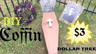 DIY Cardboard Coffin  Dollar Tree DIY [upl. by Phene]