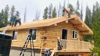 18x24 Amish Log Cabin Being Built in 312 Days [upl. by Dyraj946]