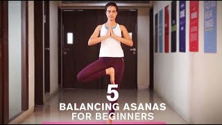 5 Best Balancing Yoga Asanas for Beginners to improve Balance [upl. by Yordan]