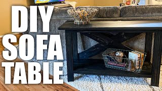 DIY Farmhouse Sofa Table  TV Stand with Build Plans [upl. by Nnyltiak396]