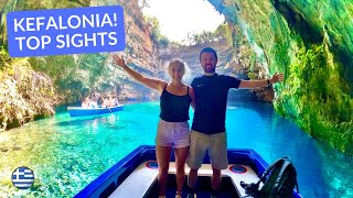 KEFALONIA GREECE Travel Vlog TOP SIGHTS  Lake MELISSANI SAMI DROGARATI Cave amp ARGOSTOLI [upl. by Ahsiyn]