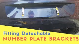 Fitting A Detachable Number Plate Holder To Our Towed VW Up  Help Hints And Tips [upl. by Yorker394]