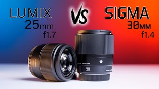 Sigma 30mm f14 vs Lumix 25mm f17 for Micro Four Thirds GH5  UNREAL [upl. by Carper]