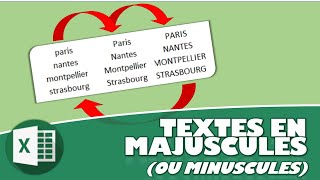 3 MÉTHODES POUR TRANSFORMER UN TEXTE EN MAJUSCULE OU EN MINUSCULE SUR EXCEL [upl. by Donnie473]