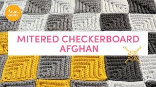 How To Crochet  Mitered Checkerboard Afghan [upl. by Grishilde621]