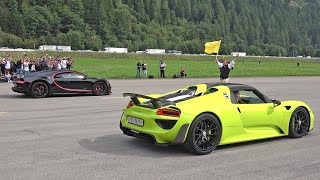 Porsche 918 Spyder vs Bugatti Chiron [upl. by Turne]