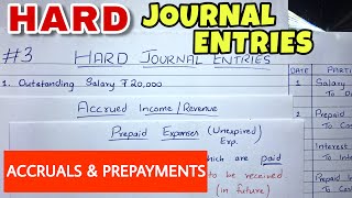 HARD Journal Entries by Saheb Academy  Class 11  BCOM  CA Foundation [upl. by Sly]