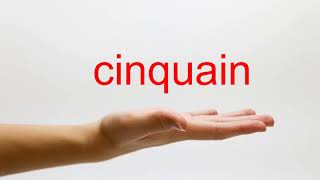 How to Pronounce cinquain  American English [upl. by Eerej14]